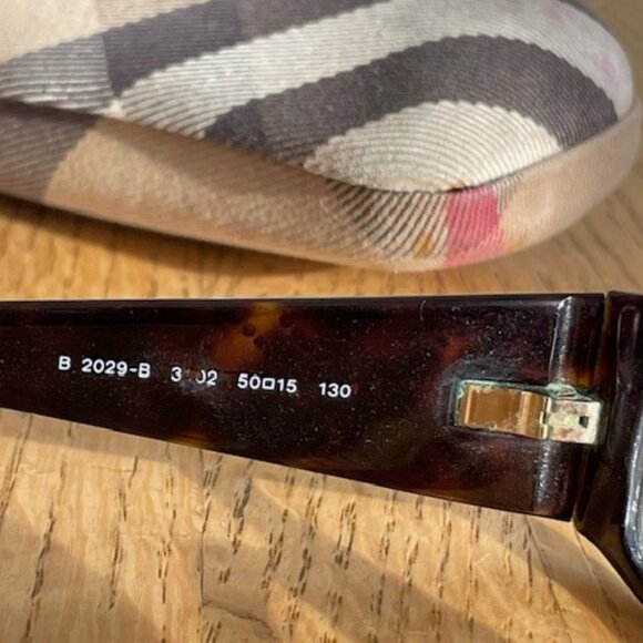 Vtg. BURBERRY WOMEN’S EYEGLASSES FRAME + CASE Havana Brown Tortoise - Picture 6 of 16